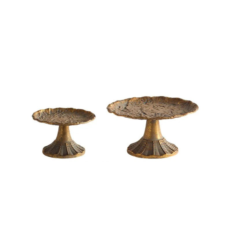 New Chinese Style Metal Fruit Plate with Floral Design – Decorative Zen Snack & Dessert Tray