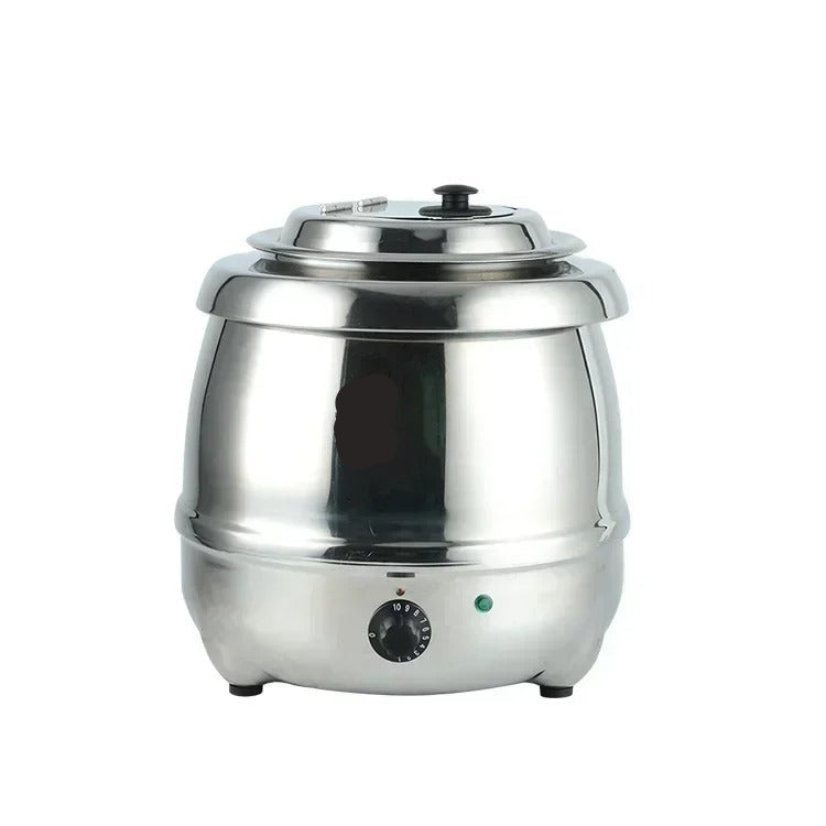 Stainless Steel 10L Electric Soup Warmer for Hotel Buffet and Food Service Use