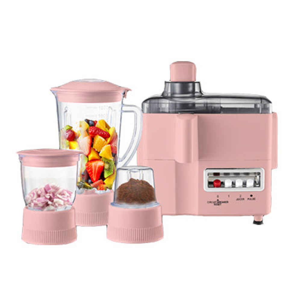 4-in-1 Masticating Juicer Blender with 4 Stainless Steel Blades, 1.8L Capacity, 650W Motor