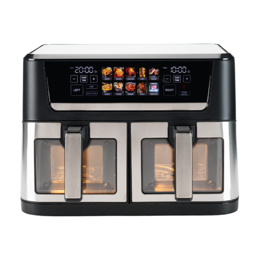 12L Dual Basket Air Fryer 6L+6L Digital Two-Zone Deep Fryer Electric 1700W