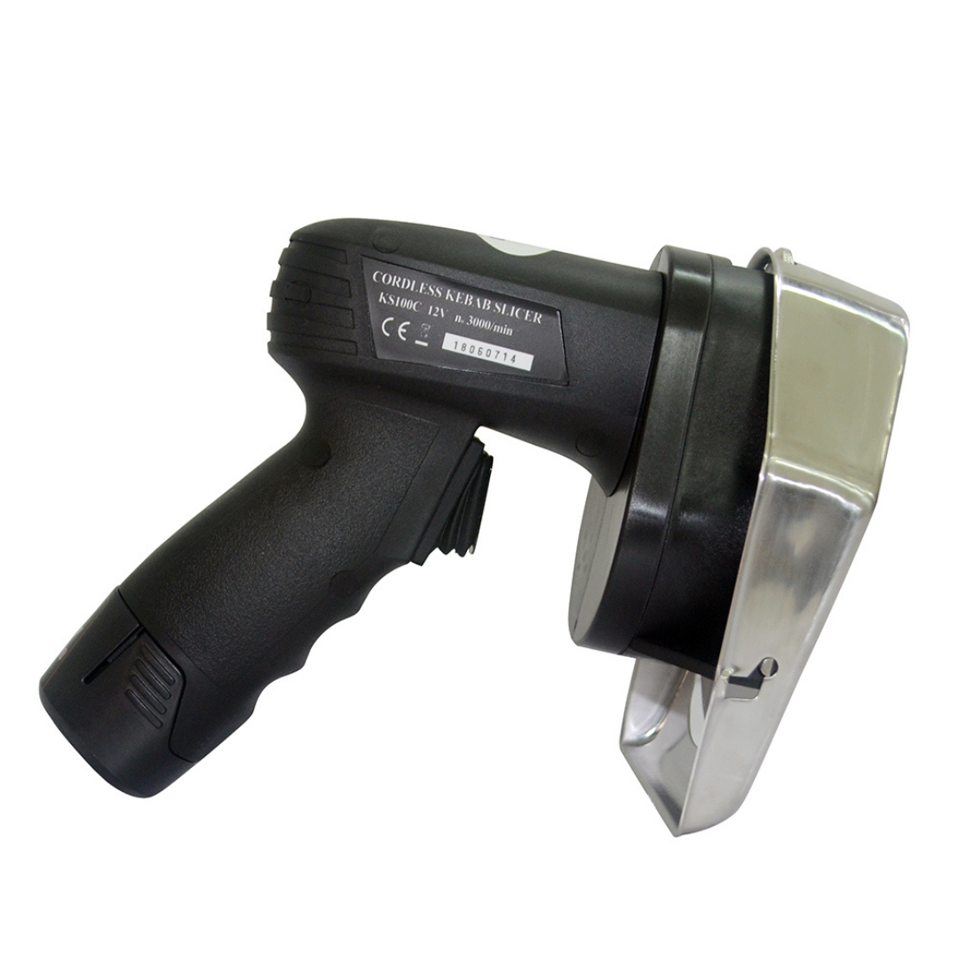12V Cordless Doner Kebab Meat Slicer Cutter with Rechargeable Battery and 100mm Blade