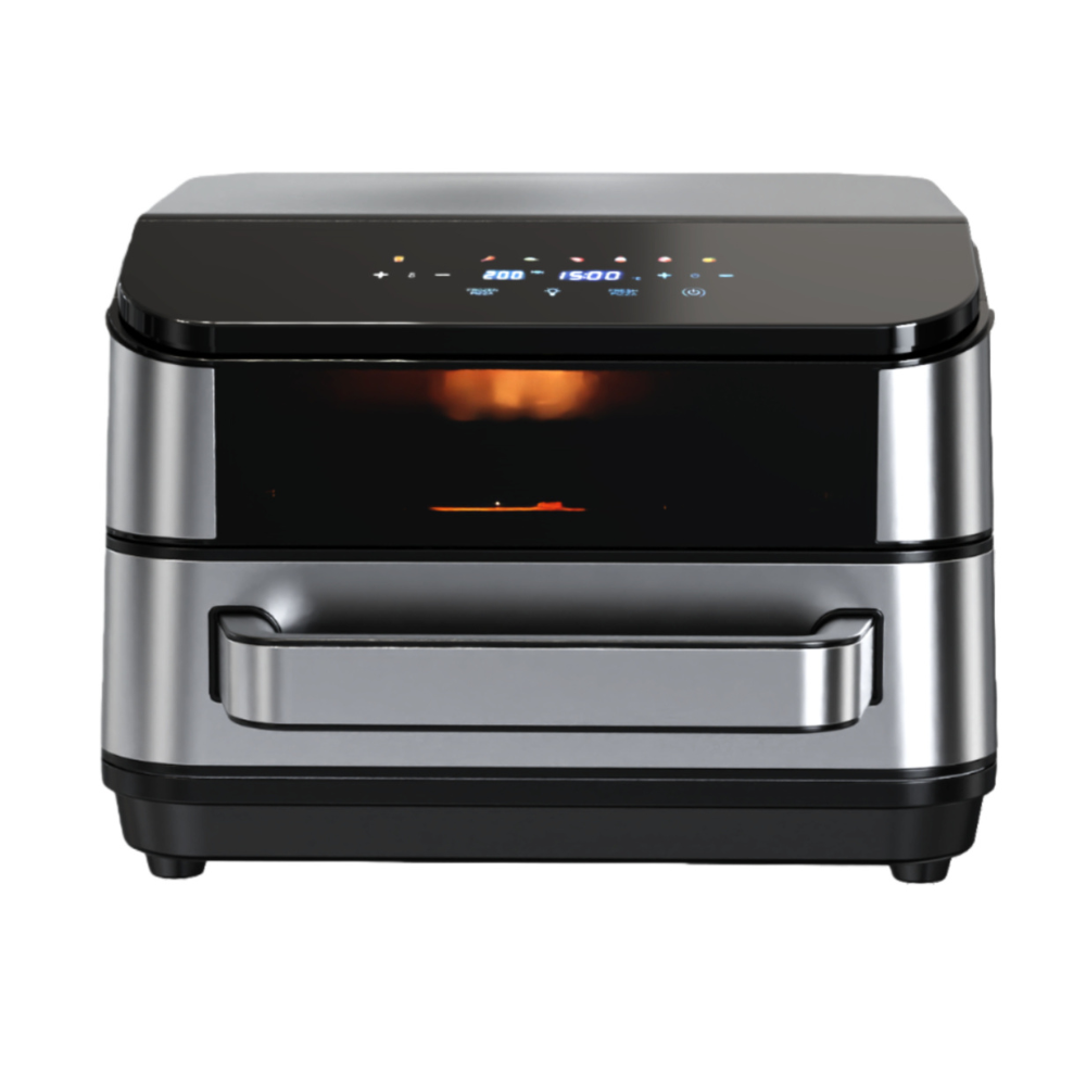 13" 7L Air Fryer Oven with LCD Touch Controls, Detachable Oil Container, Stainless Steel