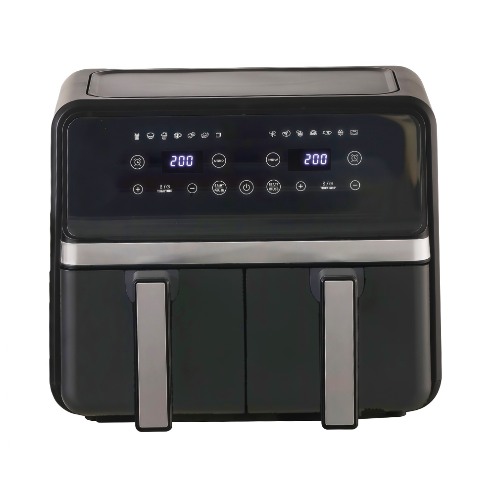 2200W Double Basket 8.2L Electric Air Fryer with Dual Zones & LCD Timer