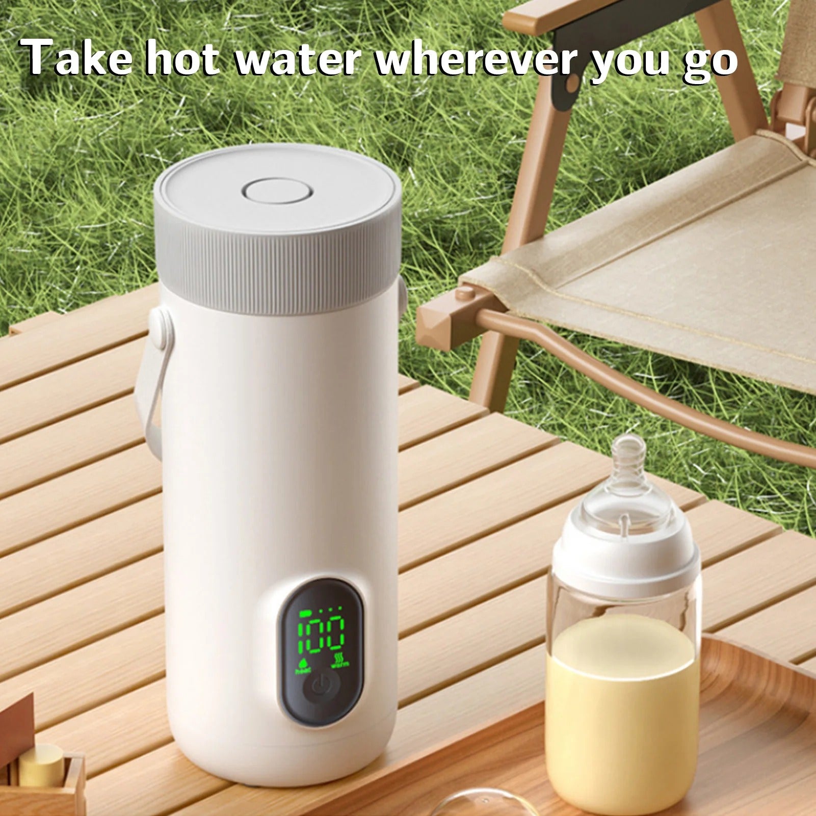 Portable Travel Electric Kettle 350ml USB Rechargeable Cordless Hot Water Boiler