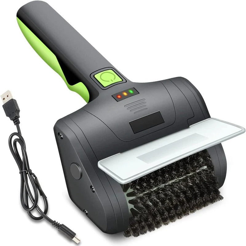 Cordless Electric BBQ Grill Cleaning Brush with Steel Wire Head for Barbecue & Outdoor Cooking