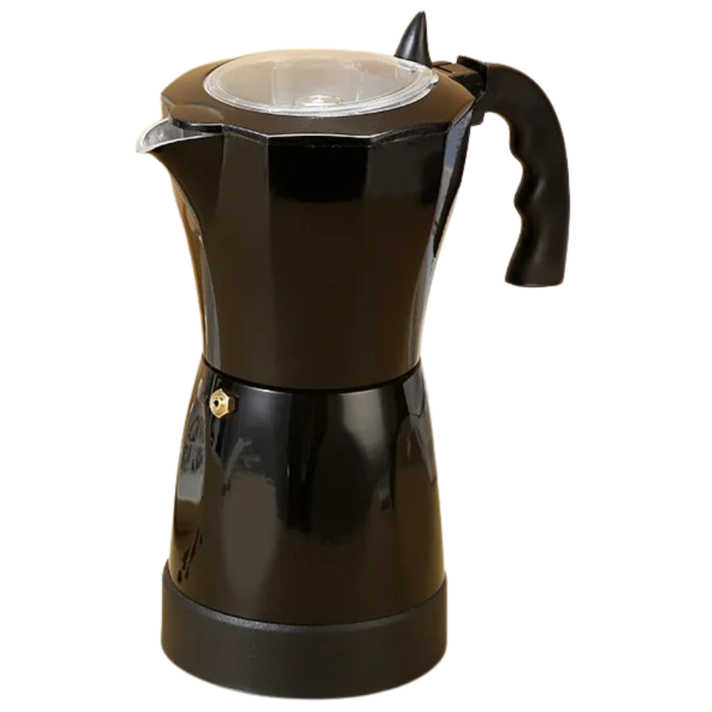 480W Electric Moka Coffee Pot 6 Cup Aluminum Espresso Maker with Base