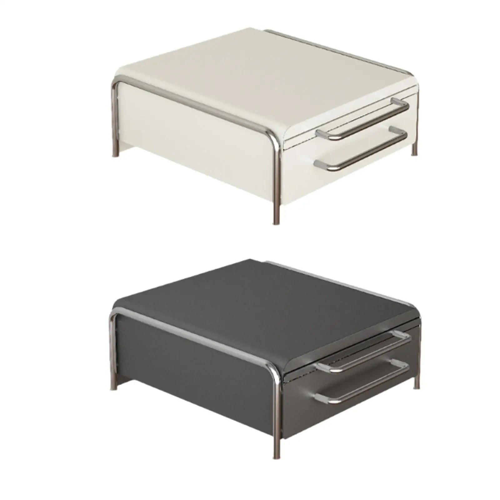 Coffee Pod Drawer with Machine Base, Large Capacity Carbon Steel Countertop Storage