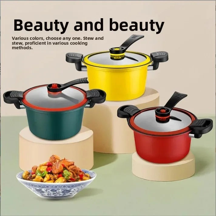Large Capacity Non-Stick Pressure Cooker 22cm Multi-Function Slow & Stew Pot