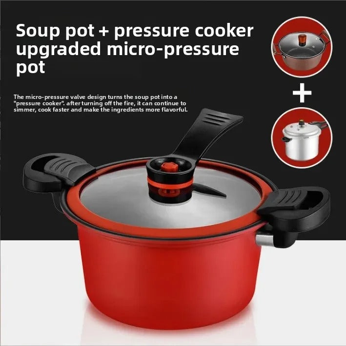 Large Capacity Non-Stick Pressure Cooker 22cm Multi-Function Slow & Stew Pot