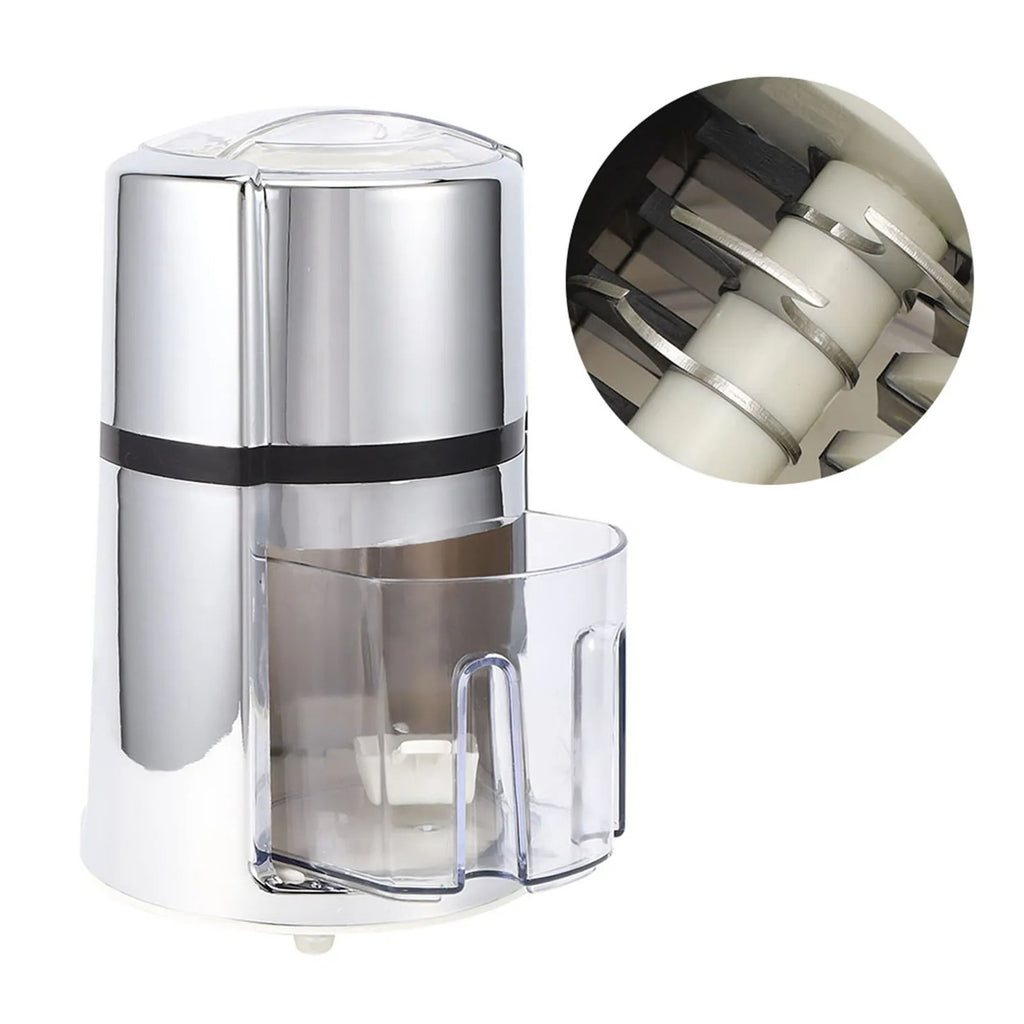 Portable Manual Ice Crusher Hand Crank Shaved Ice Maker with Stainless Steel Blade