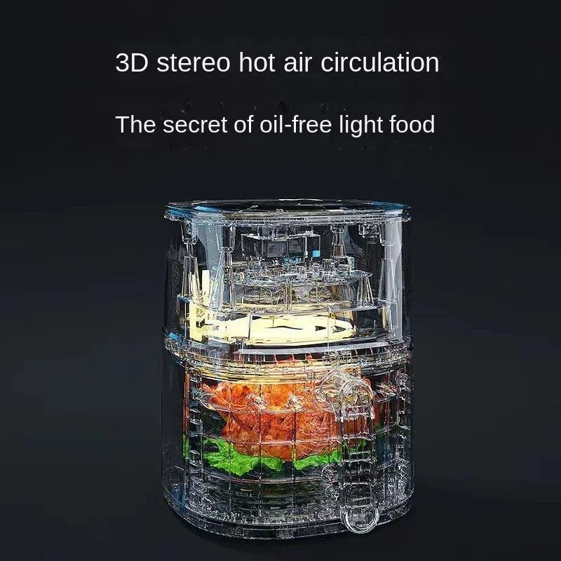 Multi-Function Air Fryer Oven with Observation Window, Adjustable Timer & Non-Stick Interior