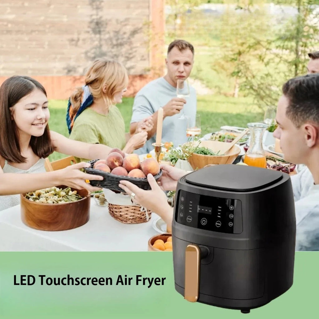 5L Digital Air Fryer with Touchscreen, 360° Hot Air Cooking, Oil-Free Family Size
