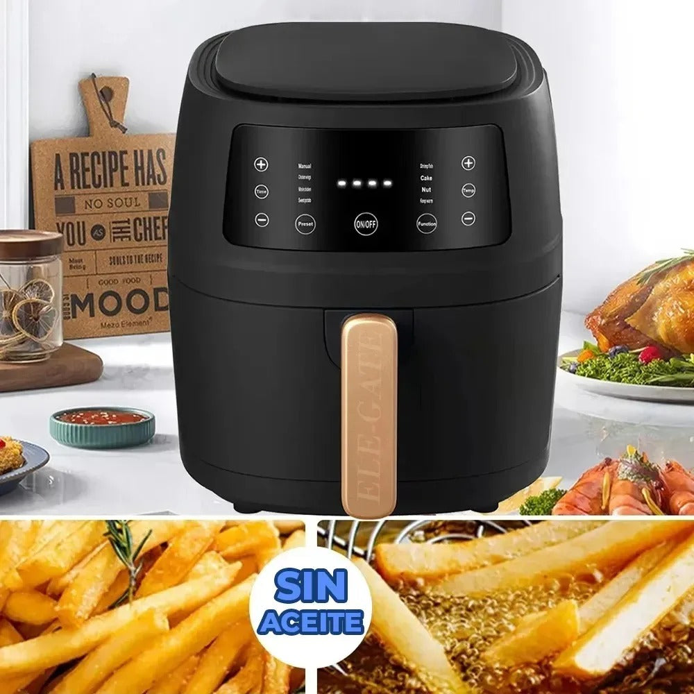 5L Digital Air Fryer with Touchscreen, 360° Hot Air Cooking, Oil-Free Family Size