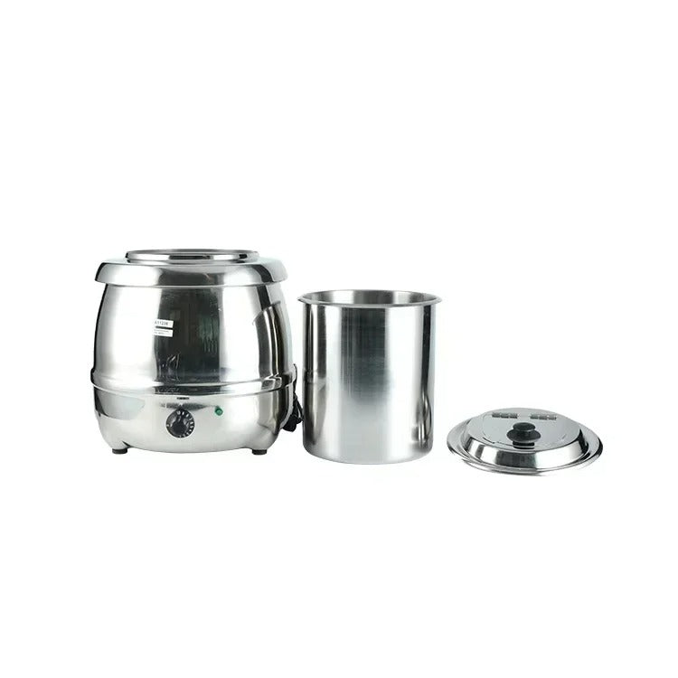 Stainless Steel 10L Electric Soup Warmer for Hotel Buffet and Food Service Use