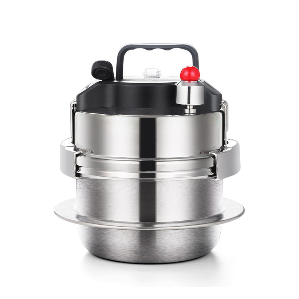 Compact Stainless Steel Pressure Cooker for Gas & Induction Stoves – Multi-Layer Base