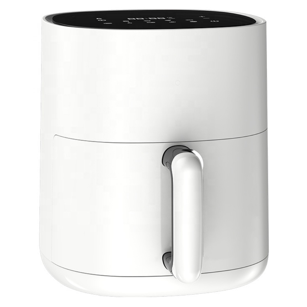 Digital 4.5L Air Fryer with Adjustable Thermostat and Removable Oil Container White