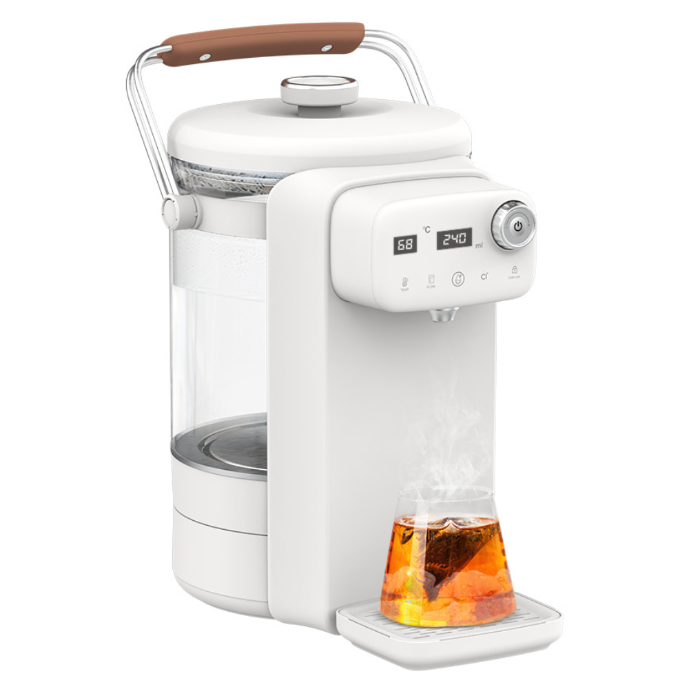 Digital 2.5L Electric Kettle with Auto Shut-Off and Boil-Dry Protection White