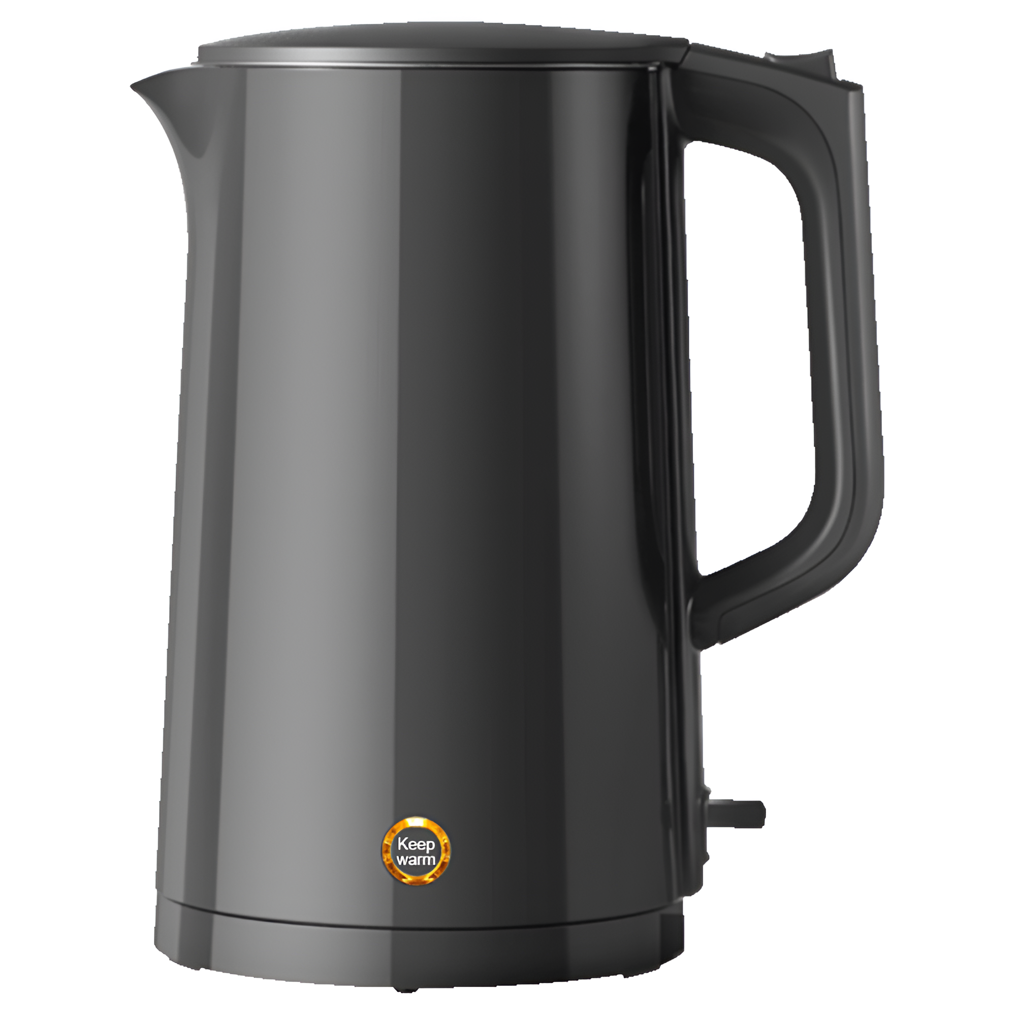 Cordless 1.7L Electric Kettle with Boil-Dry Protection and Keep Warm Function Black