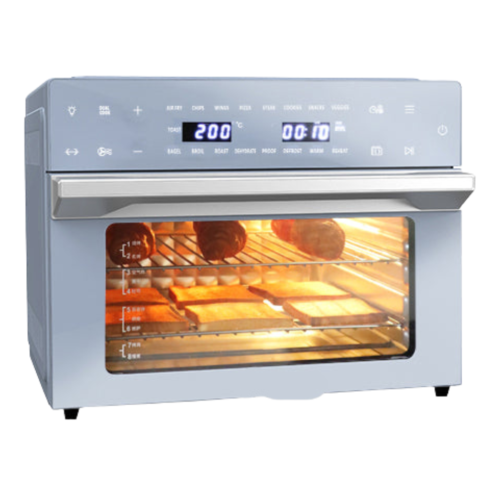 30L Electric Air Fryer Oven Combo 1800W with 18 Preset Menus & 6 Accessories