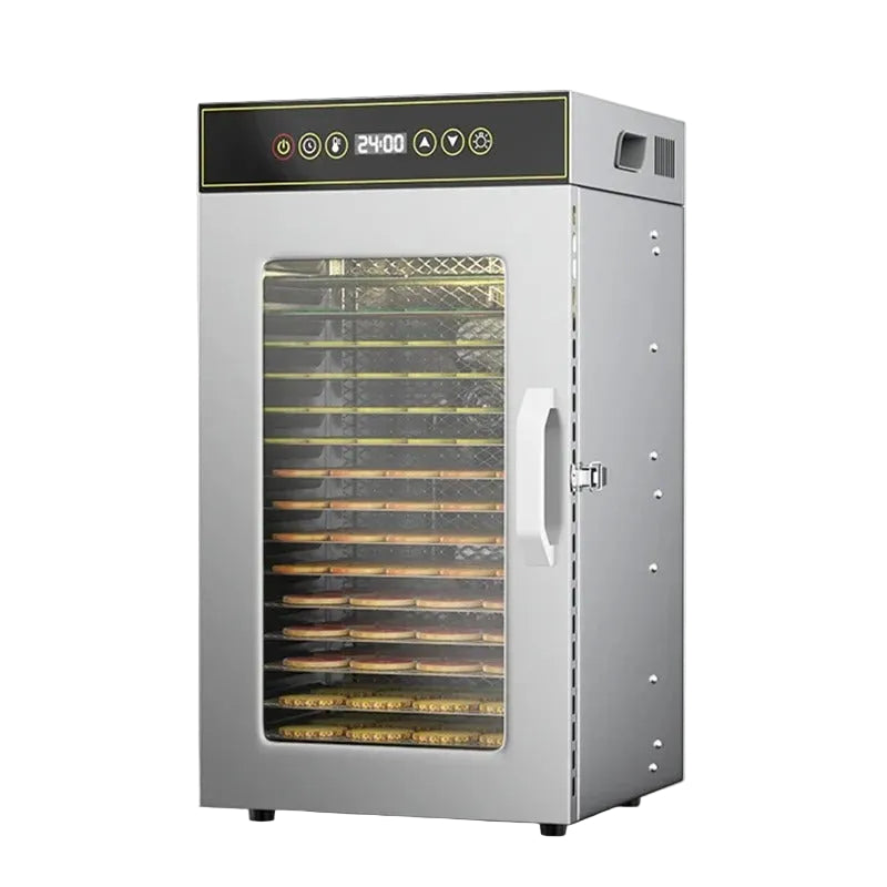 18-Tray Stainless Steel Food Dehydrator with Adjustable Temperature for Fruits, Meat and Herbs