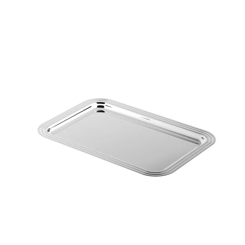 4-Inch Stainless Steel Serving Plate with Matte Finish – Nordic European Style Snack & Tea Tray
