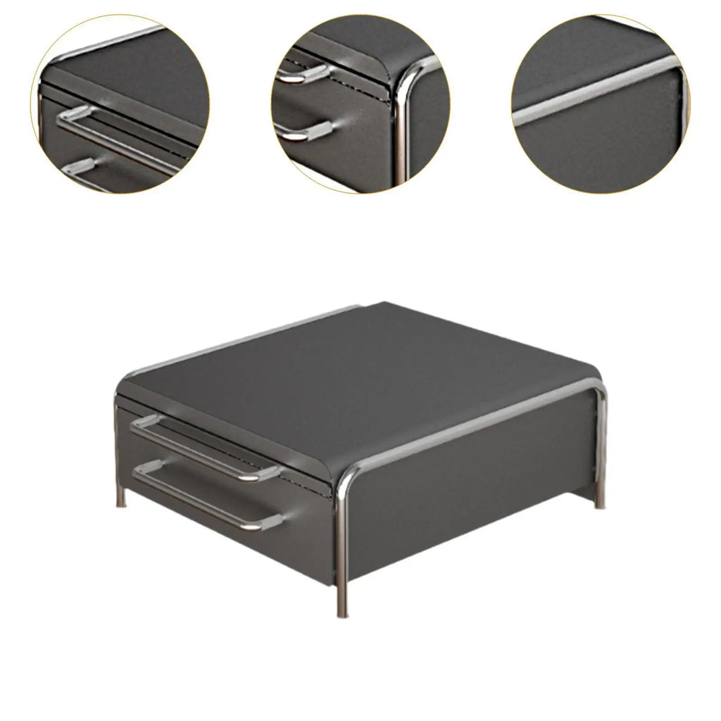 Coffee Pod Drawer with Machine Base, Large Capacity Carbon Steel Countertop Storage
