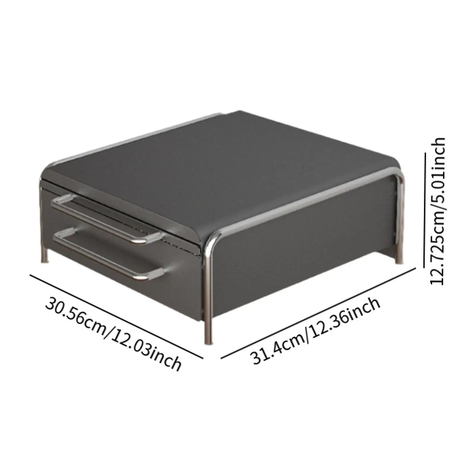Coffee Pod Drawer with Machine Base, Large Capacity Carbon Steel Countertop Storage