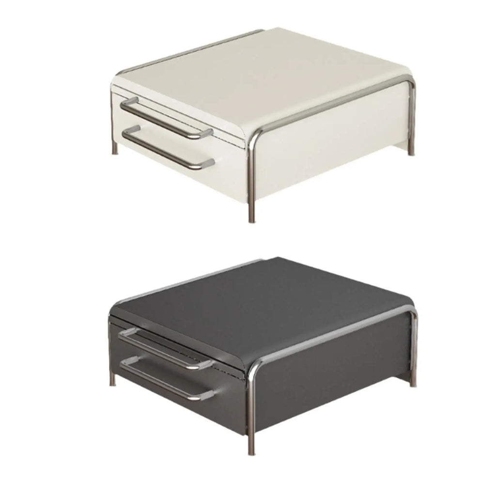 Coffee Pod Drawer with Machine Base, Large Capacity Carbon Steel Countertop Storage