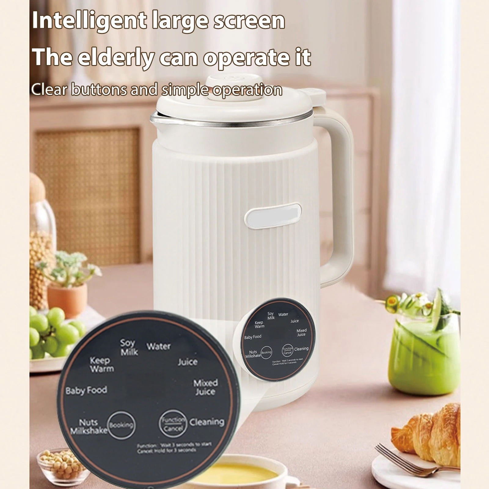 8-in-1 Programmable Blender with Digital Display, 12 Stainless Steel Blades & Self-Cleaning