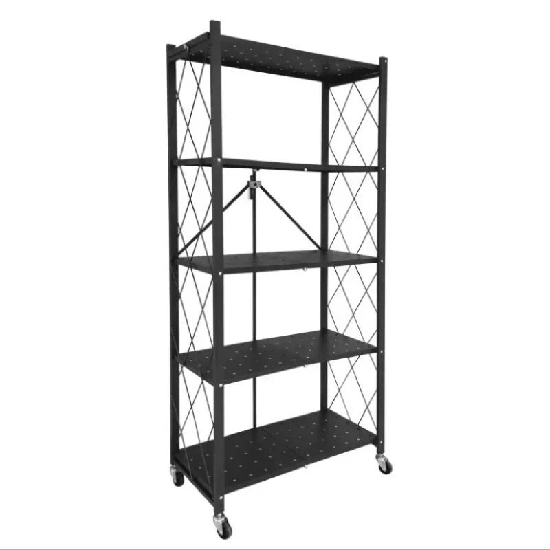 Portable Foldable Storage Shelves – Multi-Layer Rack for Kitchen, Balcony, Laundry, or Office Use