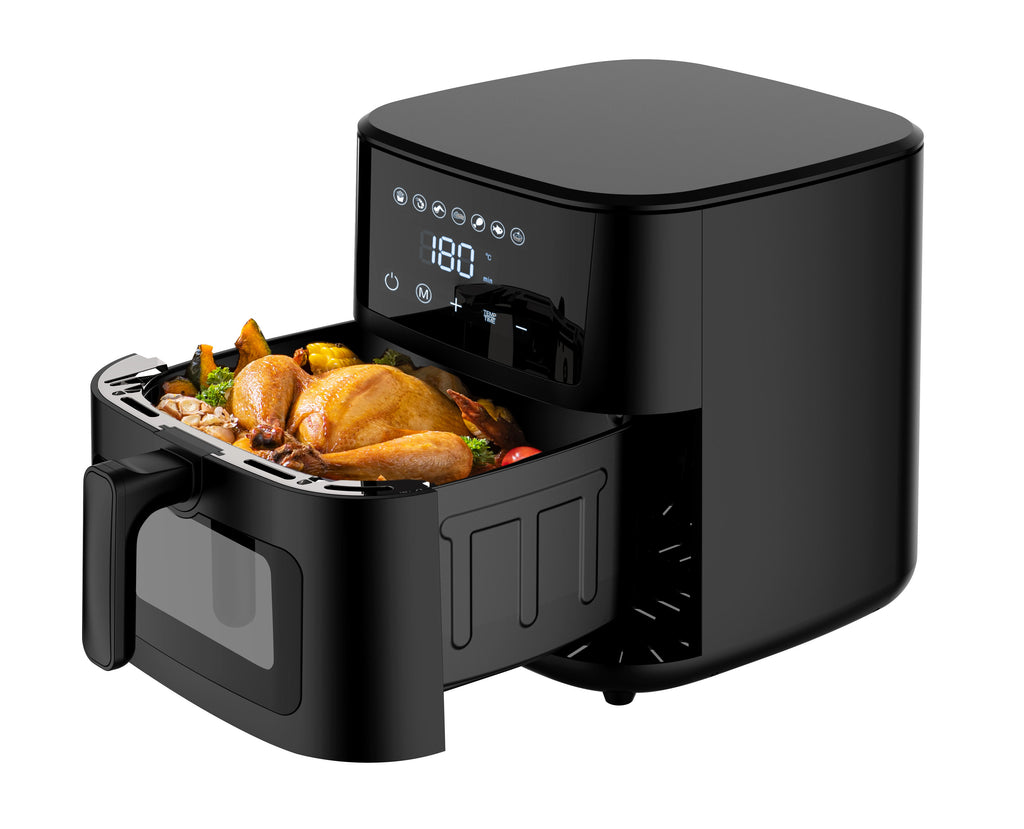 Smart 4.2L Air Fryer Oven for Home Cooking with Adjustable Thermostat & Timer