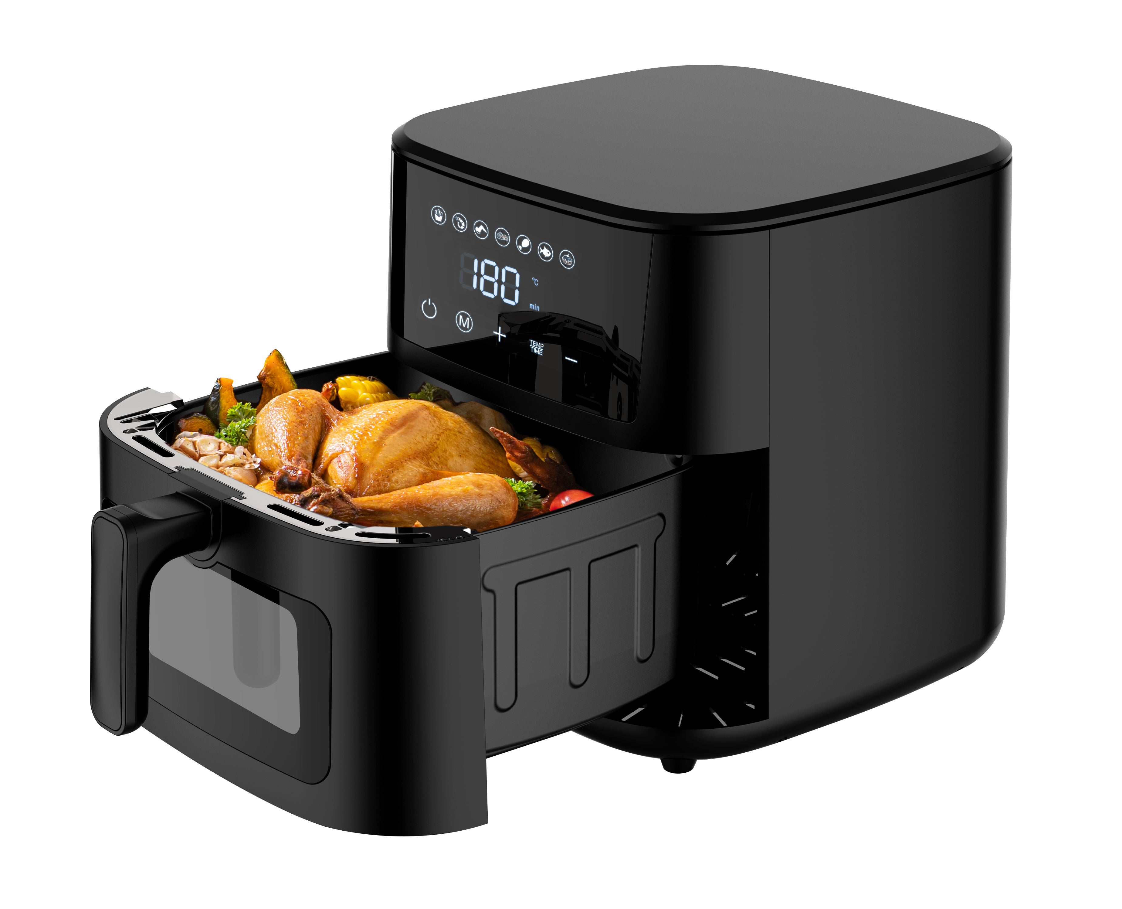Smart 4.2L Air Fryer Oven for Home Cooking with Adjustable Thermostat & Timer