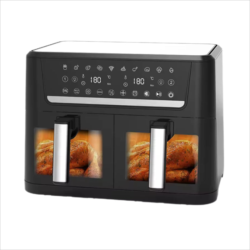 12L Dual Basket Air Fryer 6L+6L Digital Two-Zone Deep Fryer Electric 1700W