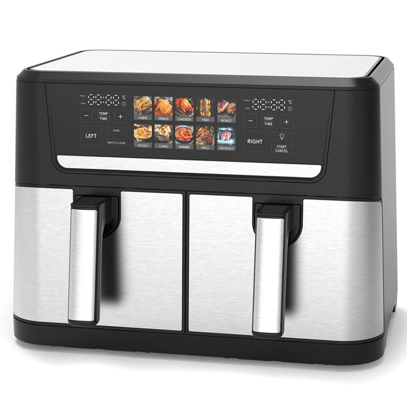 12L Dual Basket Air Fryer 6L+6L Digital Two-Zone Deep Fryer Electric 1700W