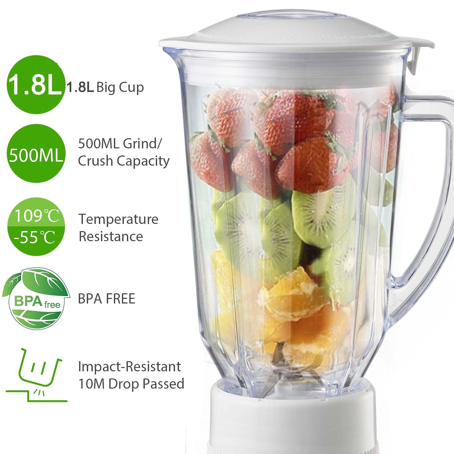 4-in-1 Multi-Purpose Kitchen Appliance – Blender, Juicer, Mixer, and Food Processor