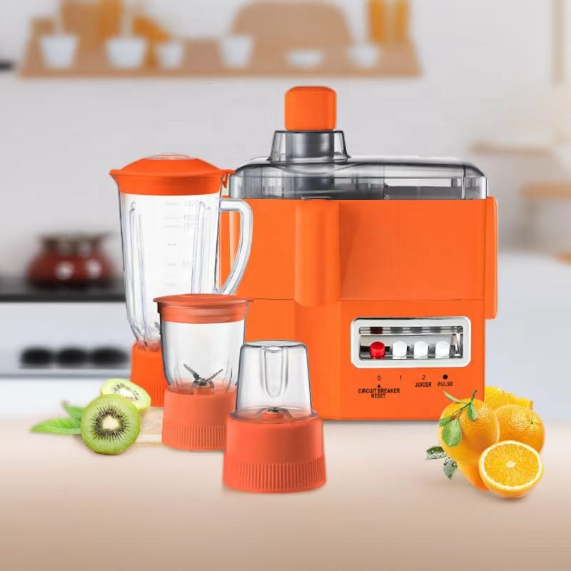 4-in-1 Masticating Juicer Blender with 4 Stainless Steel Blades, 1.8L Capacity, 650W Motor