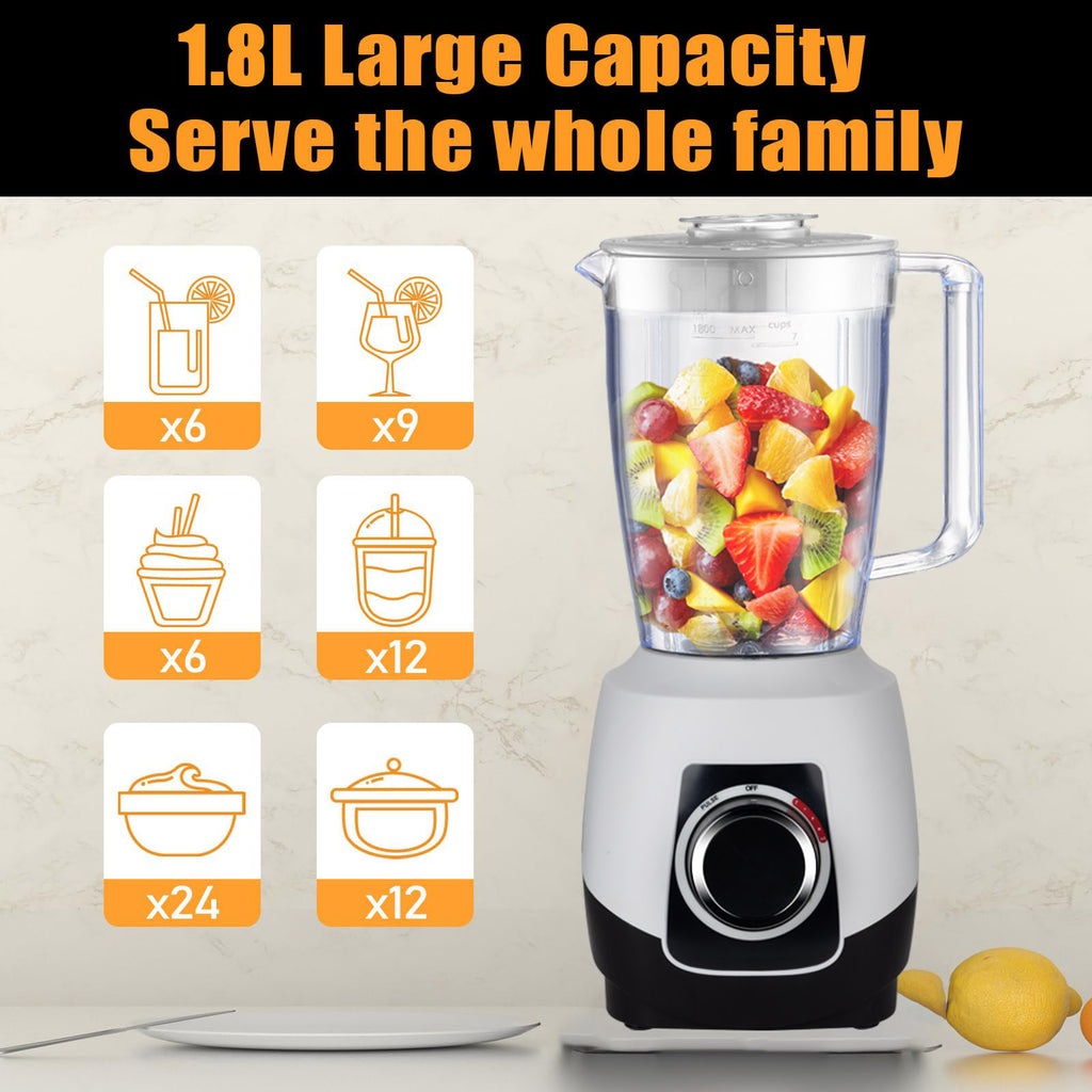 2-in-1 Variable Speed Vacuum Blender 1.8L High Power 650W for Smoothies and Ice