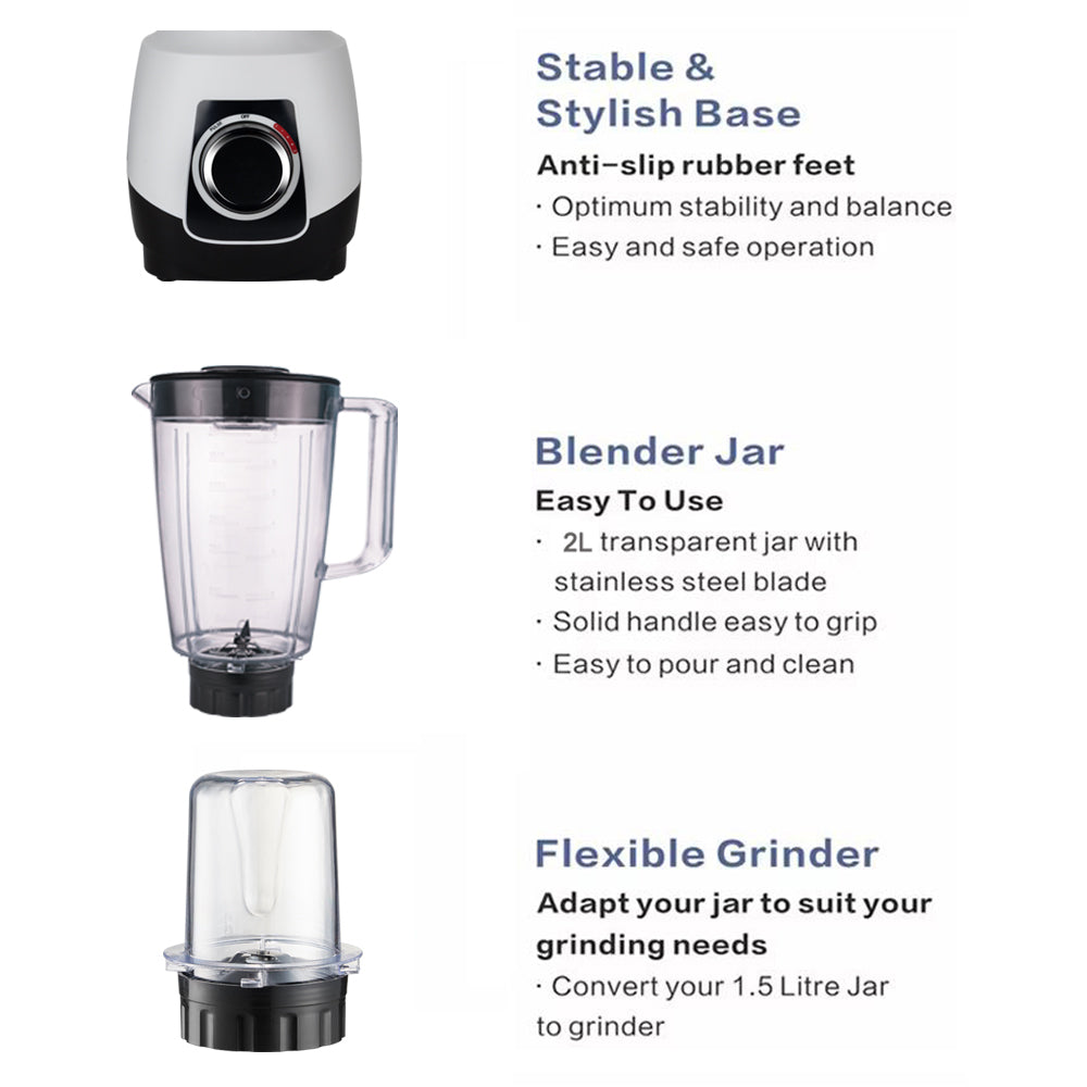 2-in-1 Variable Speed Vacuum Blender 1.8L High Power 650W for Smoothies and Ice
