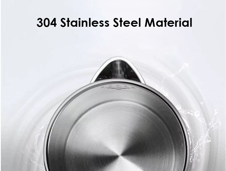 1.7L Stainless Steel Electric Kettle 1800W Cordless Double Wall Design with Rotational Base