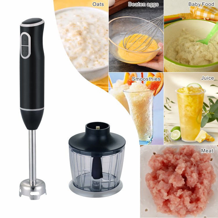 Multi-Functional Handheld Electric Blender with Dough Hook & Stainless Steel Blade – 2 Speeds
