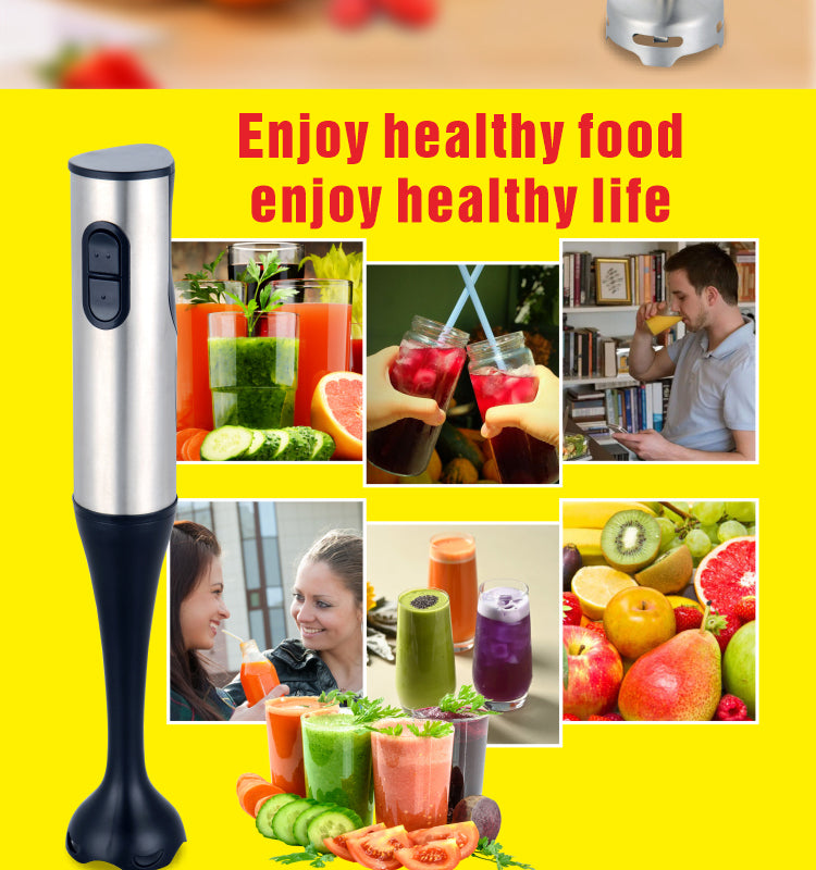 5-in-1 300W Handheld Electric Blender for Smoothies, Soups, and Mixing