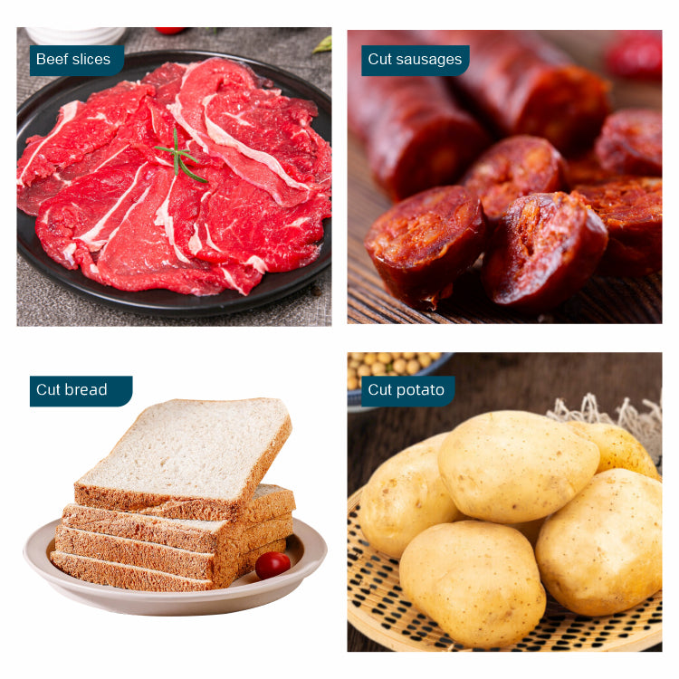 150W Electric Meat Slicer Adjustable Blade Stainless Steel Plastic Housing