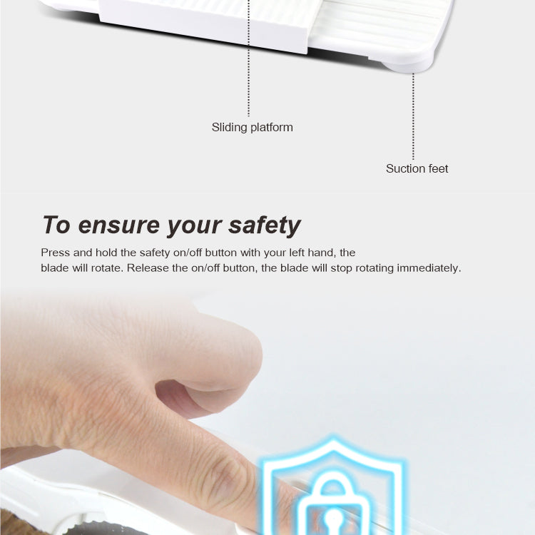 Household Electric Meat Slicer – One-Speed Control, Portable Design, Stainless Steel Blade