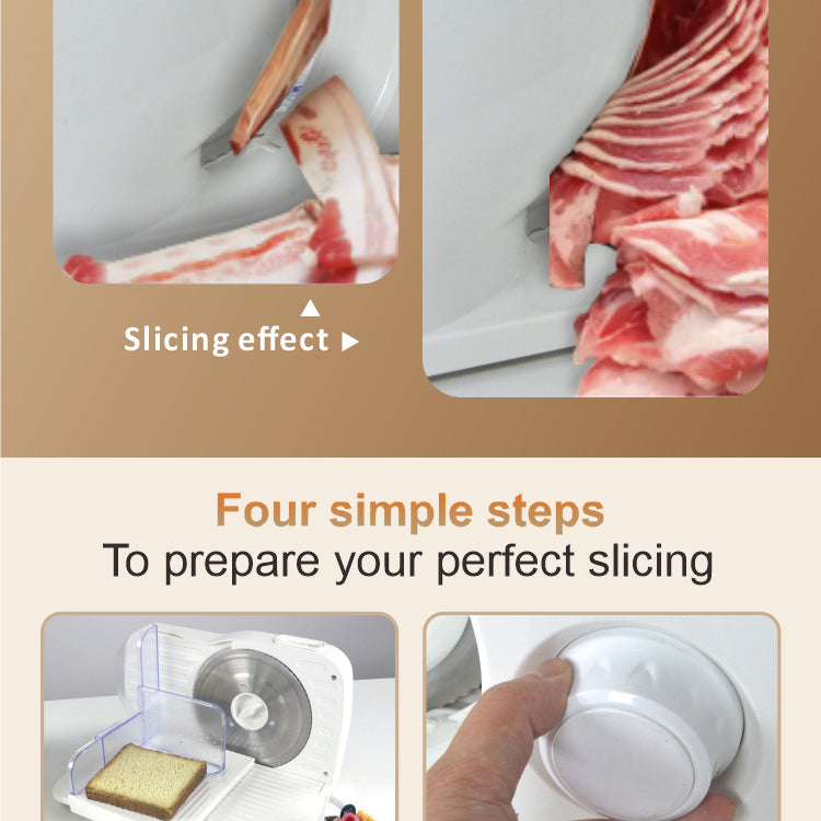 Household Electric Meat Slicer – One-Speed Control, Portable Design, Stainless Steel Blade