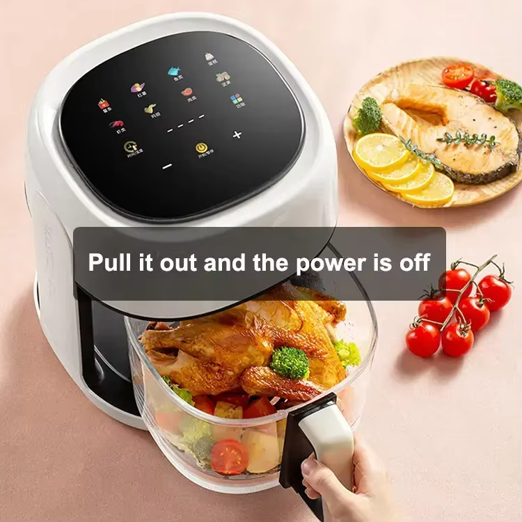 6L Digital Air Fryer with Glass Window and Touch Control