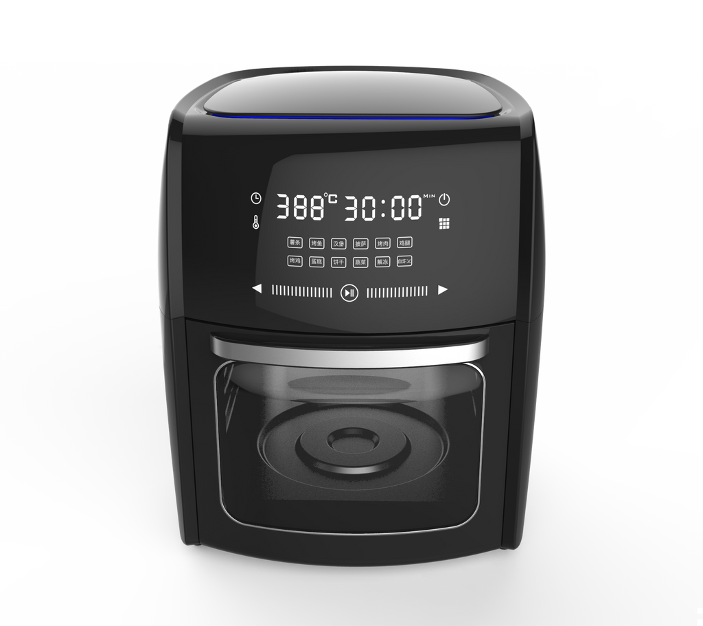 Large 12L Electric Air Fryer with Adjustable Thermostat and LCD Display