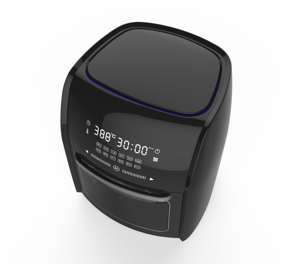 Large 12L Electric Air Fryer with Adjustable Thermostat and LCD Display