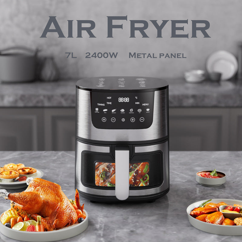 Multifunctional 7L Air Fryer Oven with Adjustable Thermostat and Non-Stick Basket