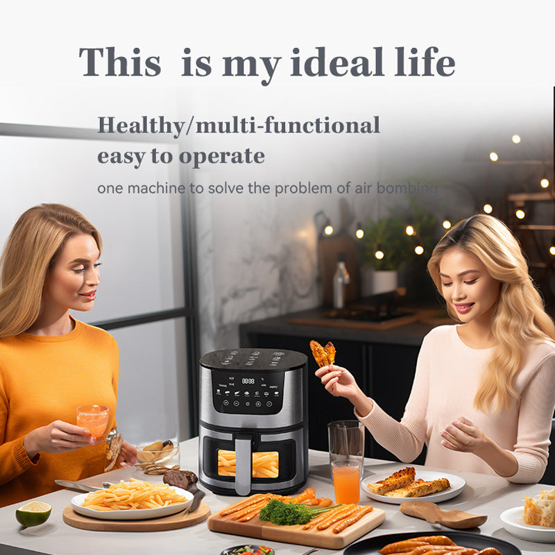 Multifunctional 7L Air Fryer Oven with Adjustable Thermostat and Non-Stick Basket