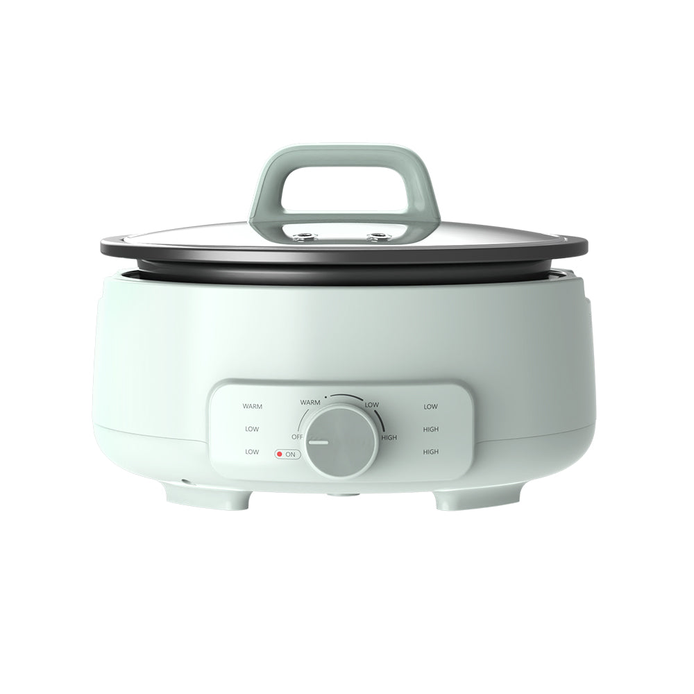 3L Portable Electric Skillet with Glass Lid and Mechanical Temperature Control